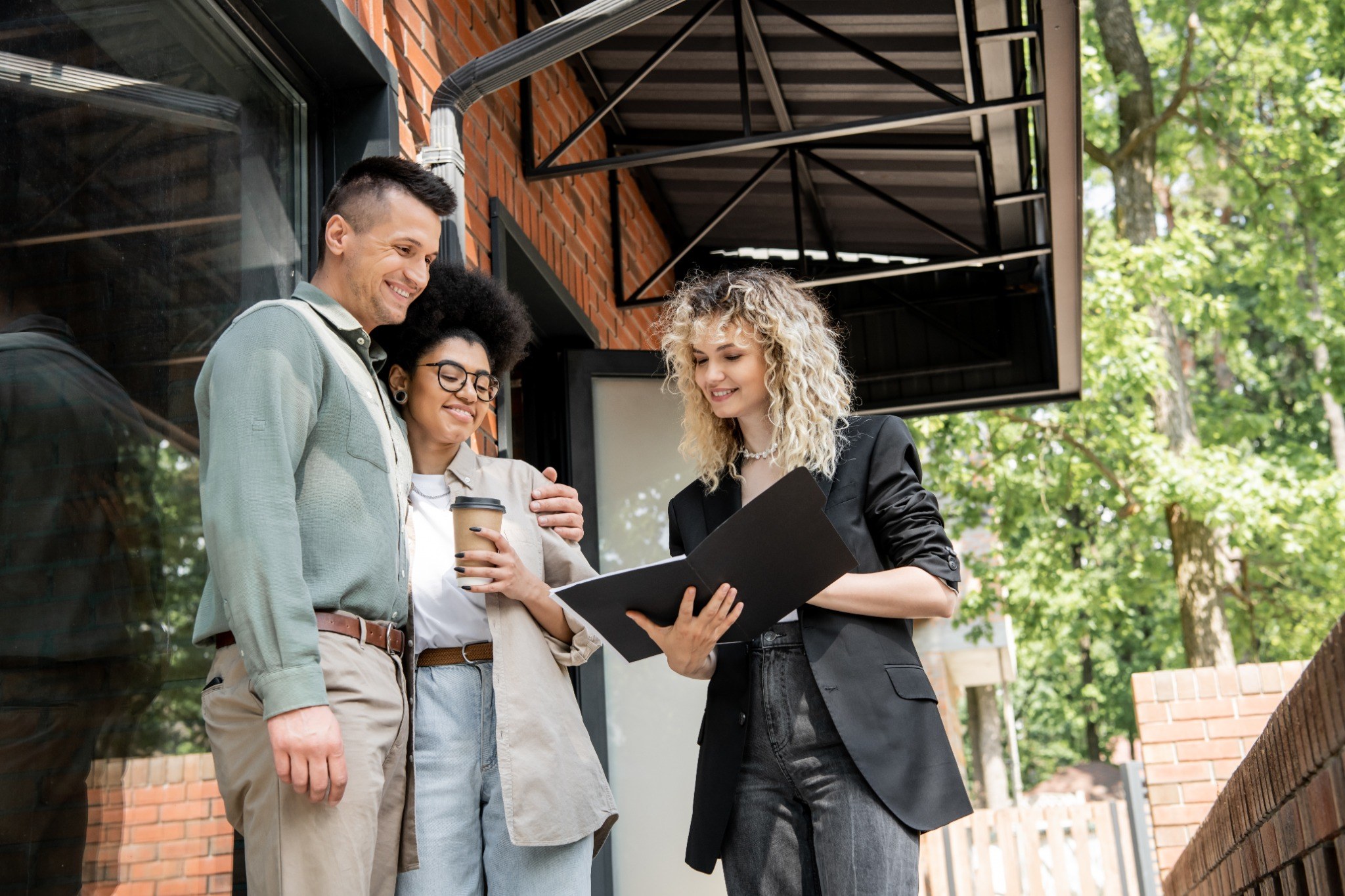 Property management walkthrough and inspection with residents